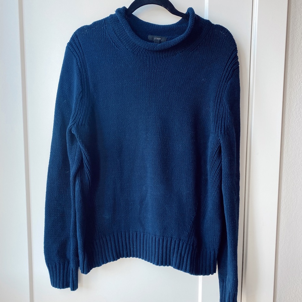 Navy J. Crew Roll Neck